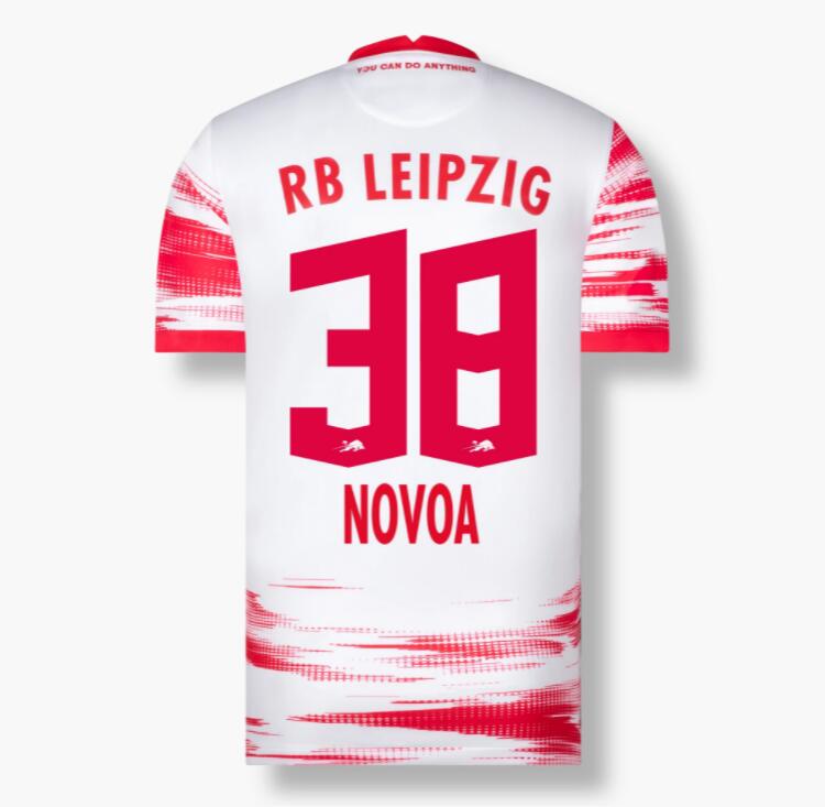 2021/22 RB Leipzig Home Kit Soccer Jersey NOVOA 38 printing